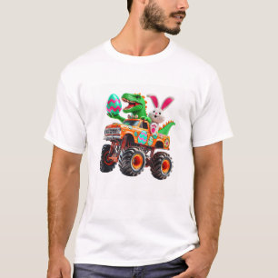 Bunny T-rex Easter Monster Truck Dino Funny Boys K T-Shirt
