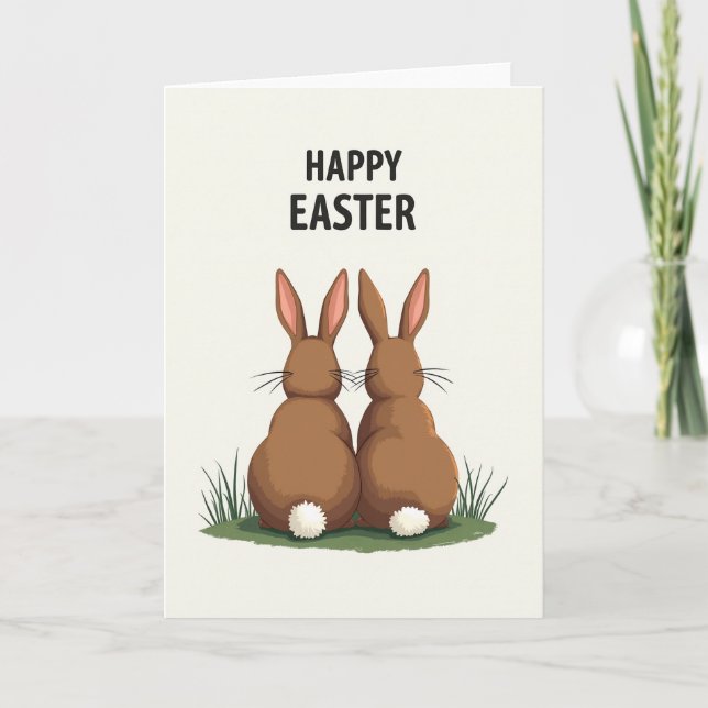 Bunny Tail Easter Card (Front)