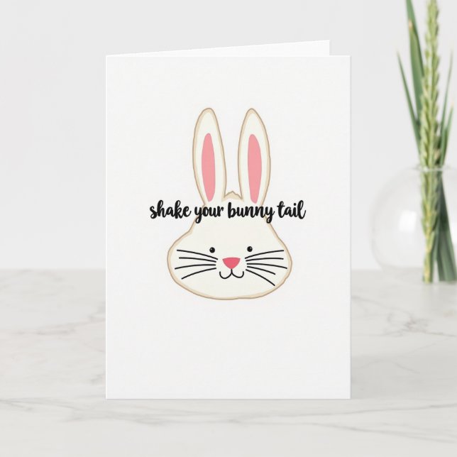 Bunny Tail Shake Greeting Card (Front)