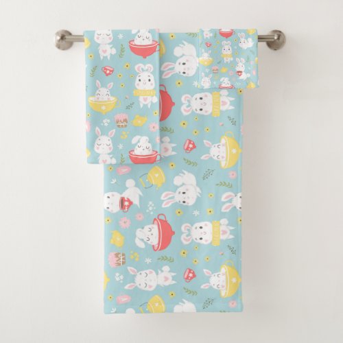 Bunny Tea Party Bathroom Towel Set