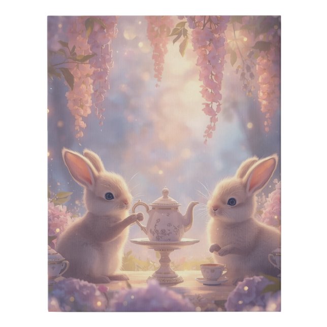 Bunny Tea Party Nursery Wall Art – Dreamy Fairy (Front)