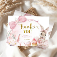 Bunny Tea Party Thank You Card
