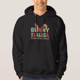 Bunny Teacher Happy Easter Day Easter Egg Hunting Hoodie
