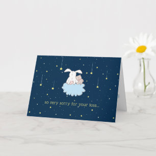 Bunny & Teddy _ Loss of a Child Condolence Card