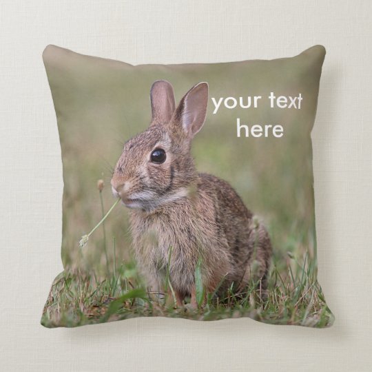 bunny throw pillow