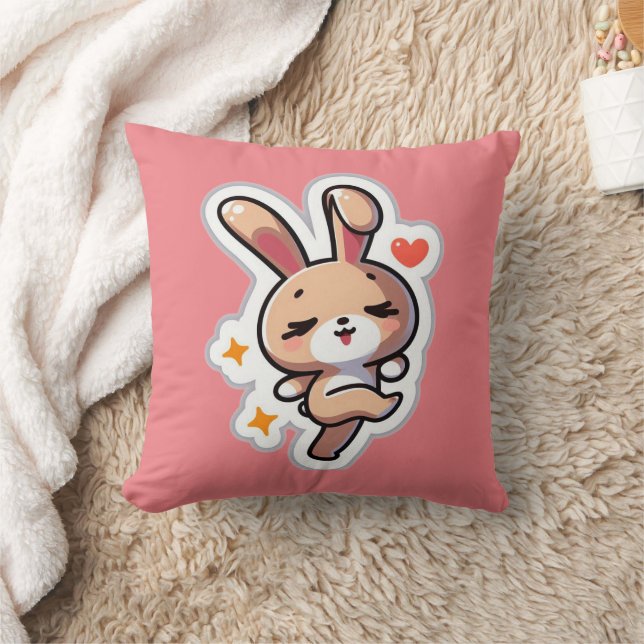 Bunny Throw Pillow (Blanket)