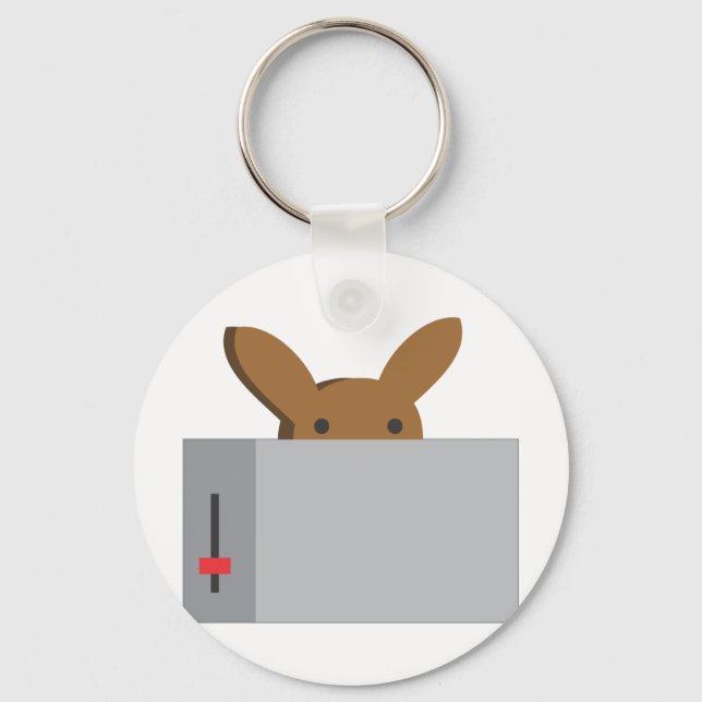 bunny toaster keychain (Front)