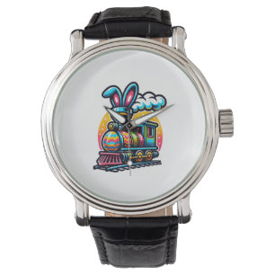 Bunny Train Railroad Easter Egg Kids Toddler Boys  Watch