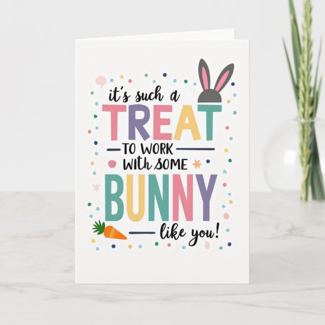 Bunny Treat Fun Bright Card (Front)