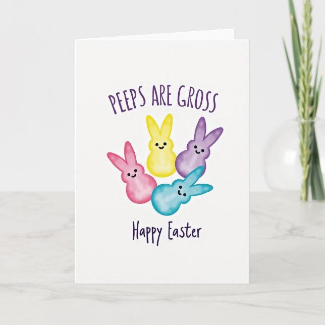 Bunny Treat Funny Holiday Card (Front)