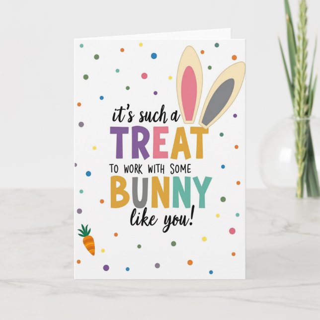 Bunny Treat Work Pal Card (Front)