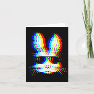 Bunny Trippy Varwave Easter Techno Rave Edm Music  Card