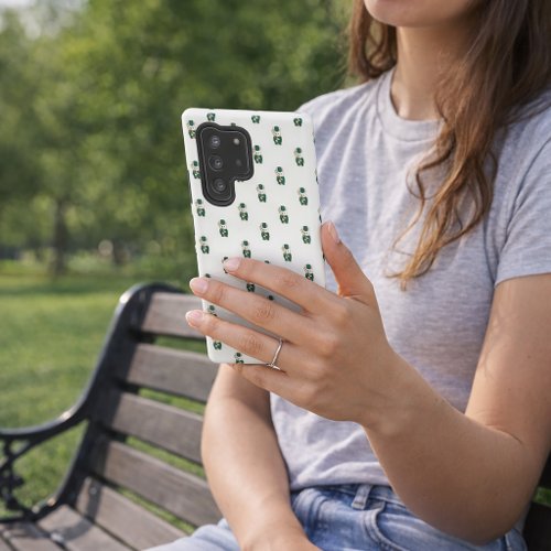 Bunny Trombone Player Green Marching Band Pattern Samsung Galaxy S22 Ultra Case