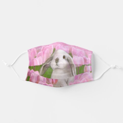 Bunny Tulip Adult Cloth Face Mask