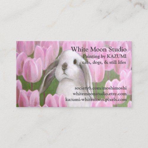 Bunny  Tulips Business Card