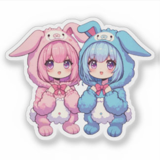 Bunny Twins Sticker