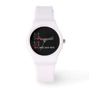 bunny u want this? / Customizable ASCII Text Art Watch