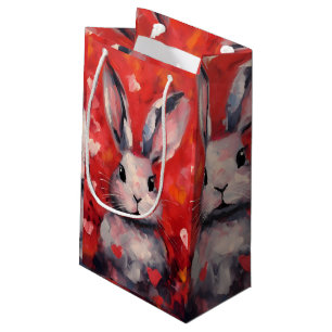 Bunny Valentines day Small Gift Bag