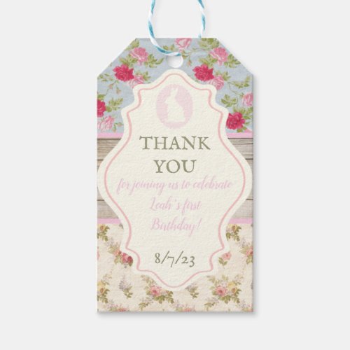 Bunny Victorian Floral Shabby Chic Party Favor G Gift Tags