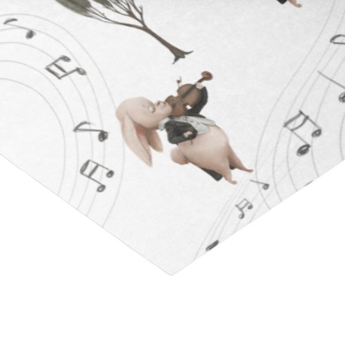 Bunny Violinist Tissue Paper