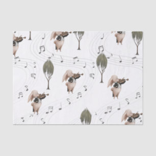 Bunny Violinist Tissue Paper