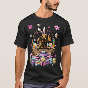 Bunny Vizsla Dog Happy Easter Day Lover Egg Hunt T T-Shirt