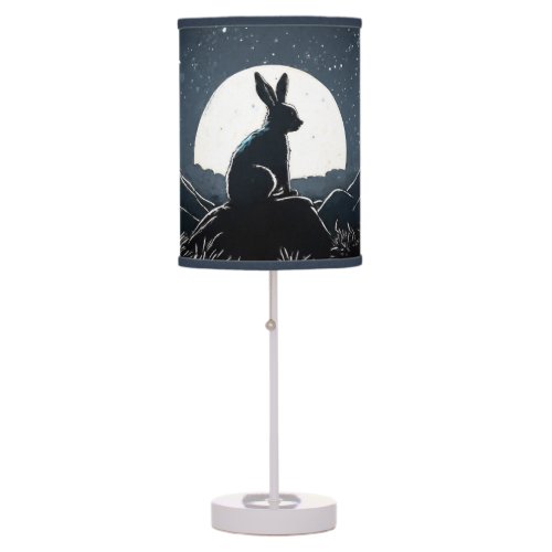 Bunny Watches The Night Sky Table Lamp