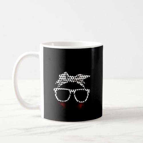 Bunny Wearing Glasses Black Polka Dots Easter s Coffee Mug
