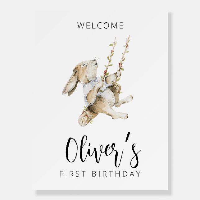 Bunny Welcome Sign boy, Some Bunny Foam Boards (Front)