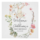 Bunny welcome sign, bunny poster, poster