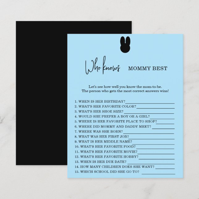 Bunny Who knows mommy best (Front/Back)