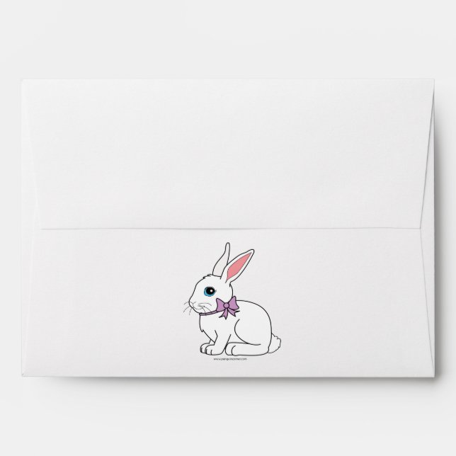 Bunny with a Bow Envelope (Back (Top Flap))
