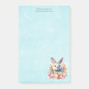 Bunny with a Garland of Roses Cute Post-it Notes