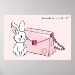 Bunny With A Pink Purse Poster at Zazzle