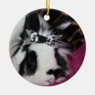 Bunny with Bow Ornament