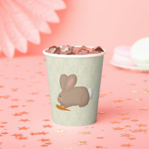 Bunny With Carrot  Paper Cups