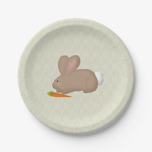 Bunny With Carrot Paper Plates