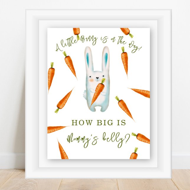 Bunny with carrots - How big is Mommy's belly Poster (Creator Uploaded)