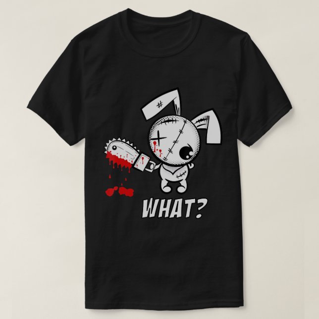 Bunny with chainsaw T-Shirt (Design Front)