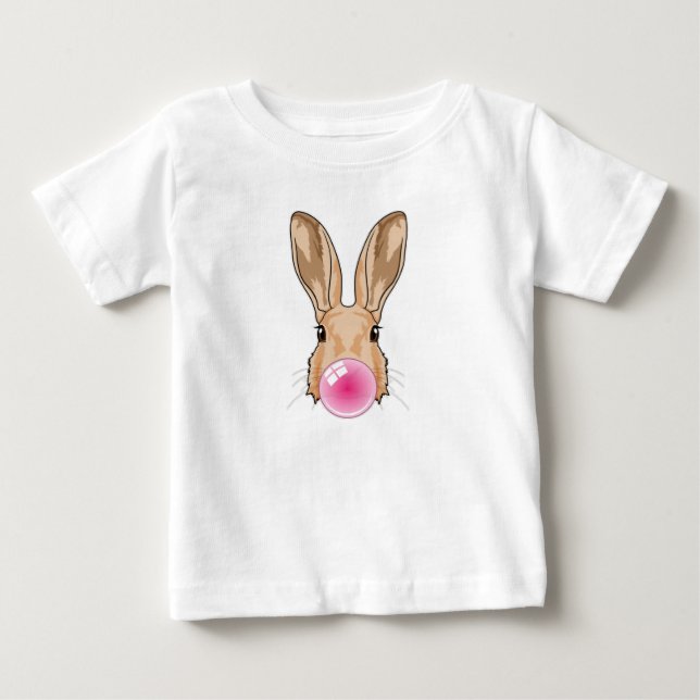 Bunny with Chewing gum Baby T-Shirt (Front)