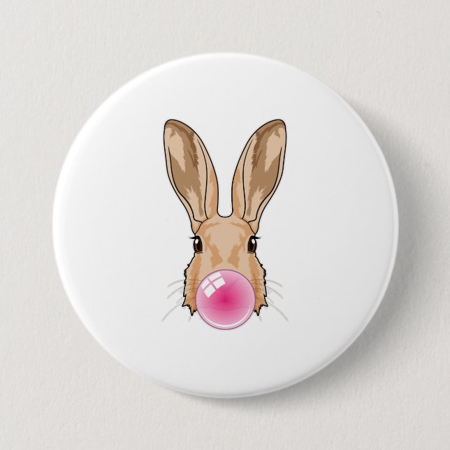 Bunny with Chewing gum Button (Front)