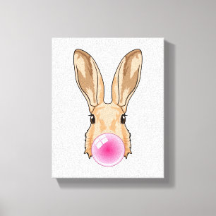 Bunny with Chewing gum Canvas Print