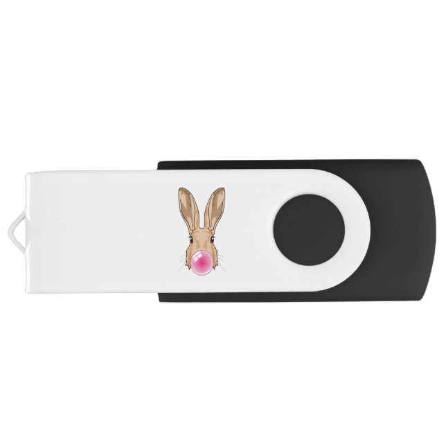 Bunny with Chewing gum Flash Drive (Back)