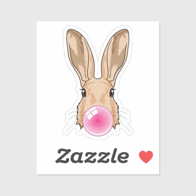 Bunny with Chewing gum Sticker (Sheet)