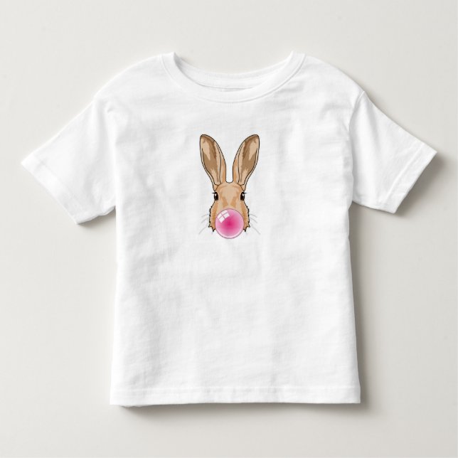 Bunny with Chewing gum Toddler T-shirt (Front)