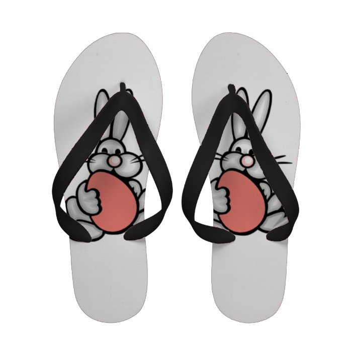 Bunny with Coral Pink Egg Sandals