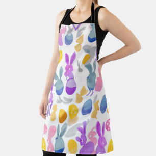 bunny with easter eggs apron