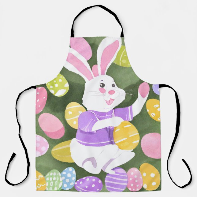 bunny with easter eggs apron (Front)