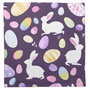 bunny with easter eggs cloth napkin
