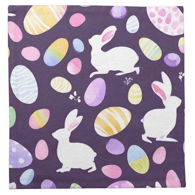 bunny with easter eggs cloth napkin (Front)